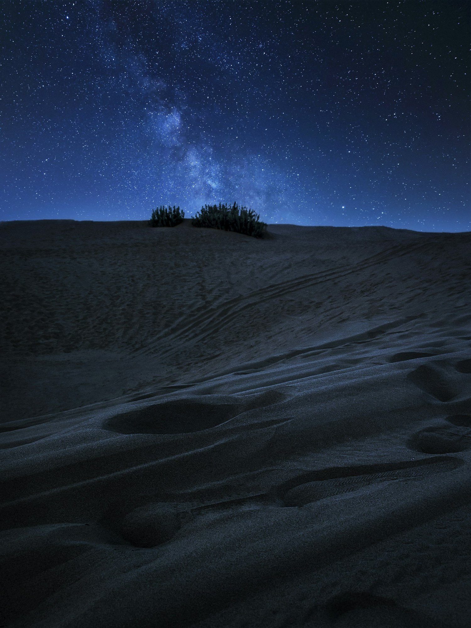 Night sky over sacred land